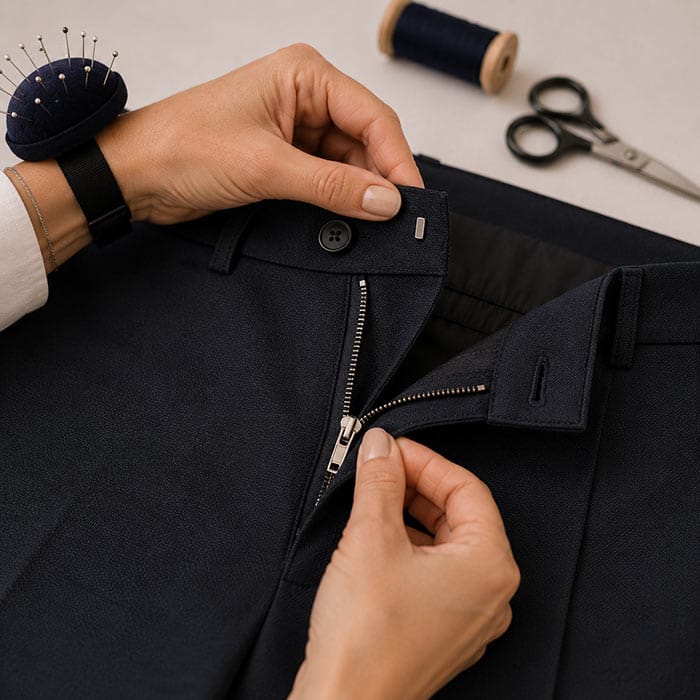 Détails couture, boutons et petites réparations